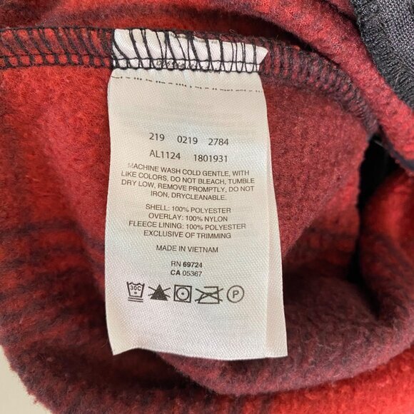 Columbia Mens Red & Black Plaid Sherpa Lined Fleece Jacket‎ Size M - Picture 6 of 9